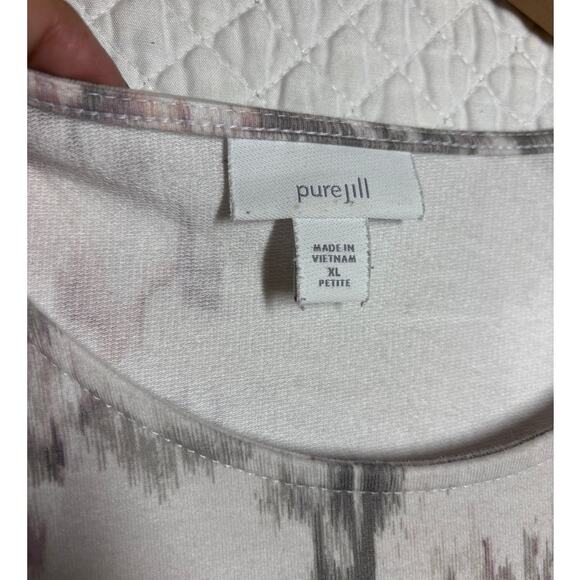 J. Jill Pure Jill Women XL/P Watercolor Long Sleeve Floral Top Pima Cotton - Picture 4 of 8